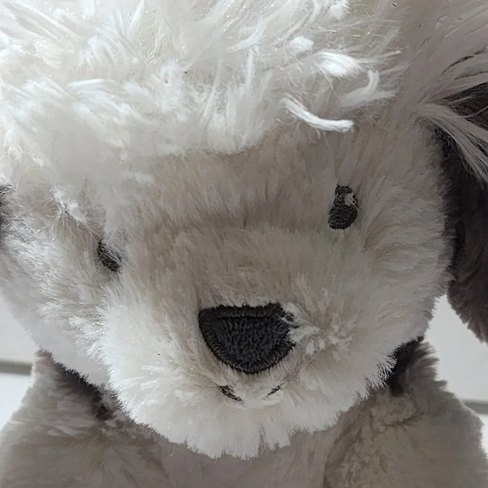 Just One You Carter's Gray & White Sheepdog Puppy Dog Plush Lovey 9